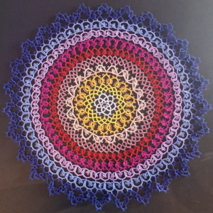 Finished Sunset Tat-a-Renda Doily
