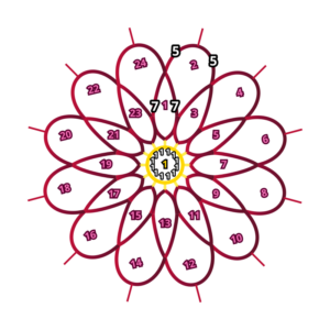 Finished Star in Tatting Pattern