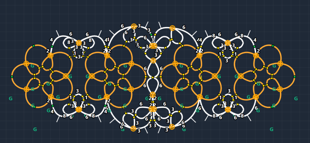 Bookmark tatting design